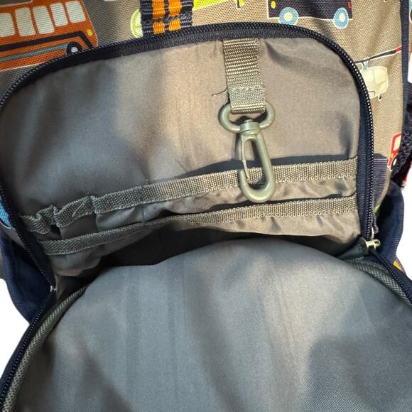 Pottery Barn Kids Preschool Backpack Transportation Print Airplanes Cars Buses - Picture 3 of 8